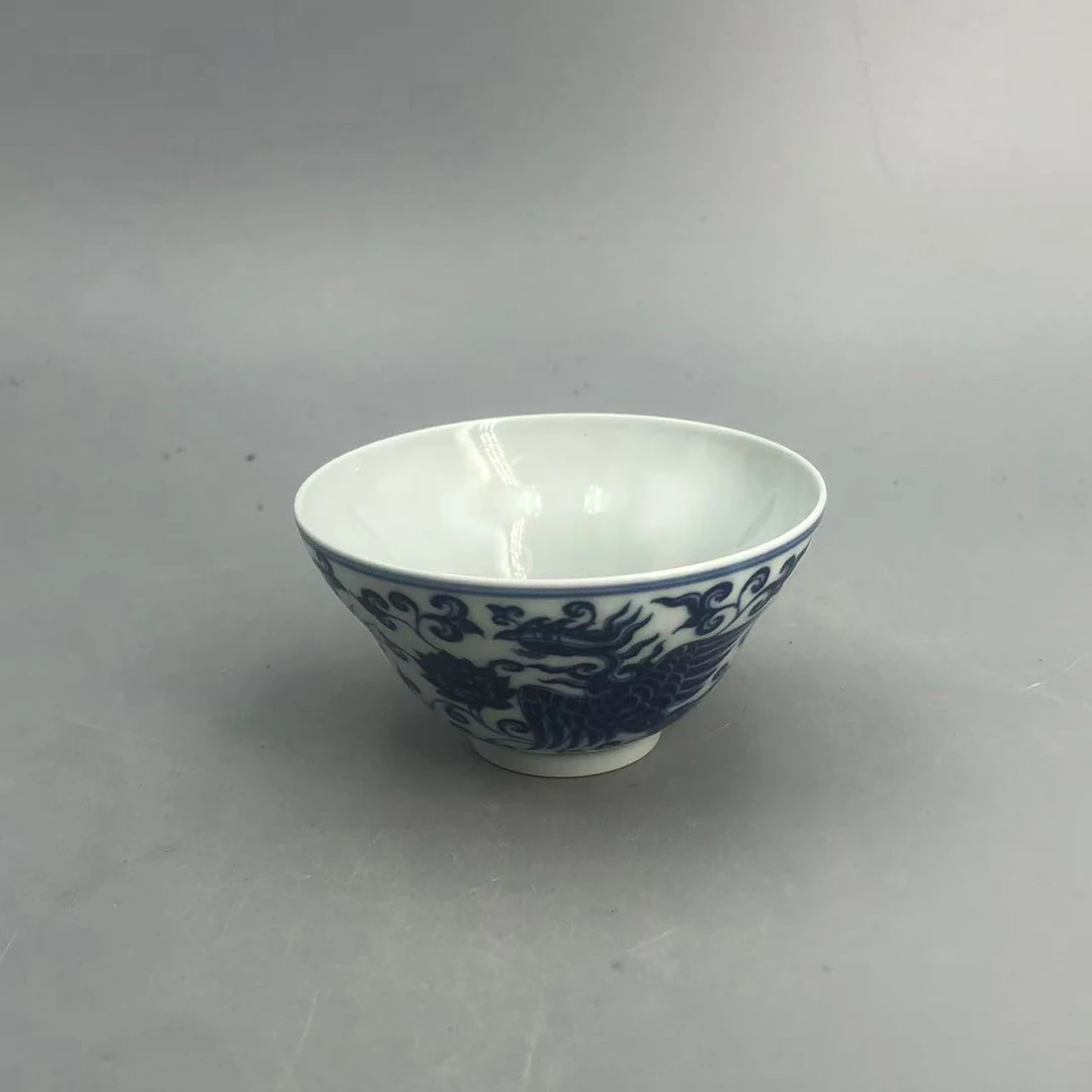 【红丰窑】缠枝双凤斗笠杯| 周大乐优选 | 景德镇茶具