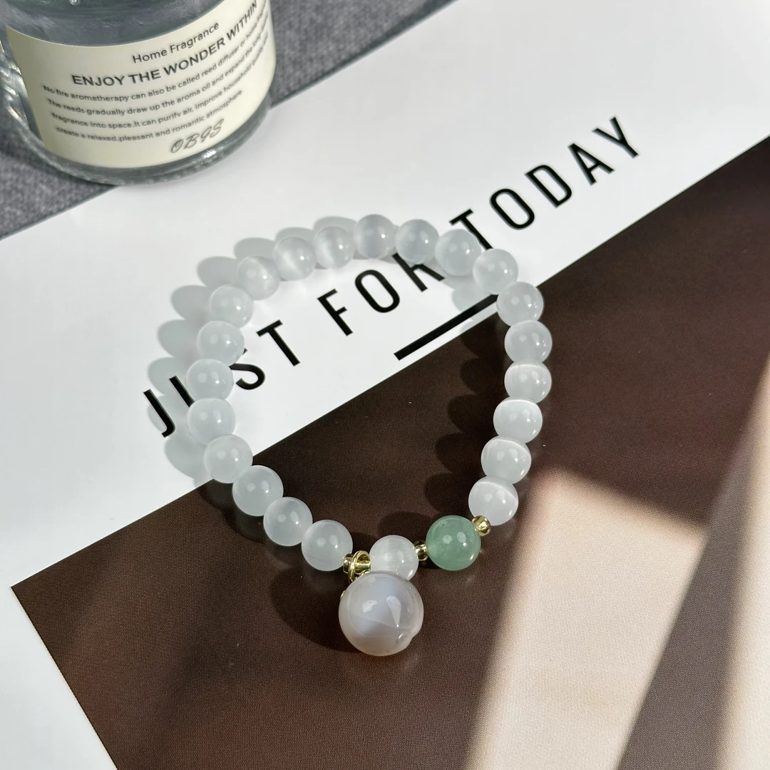 非金属玻璃手链 A05玻璃手链情侣好看漂亮时尚感百搭少女轻奢气质