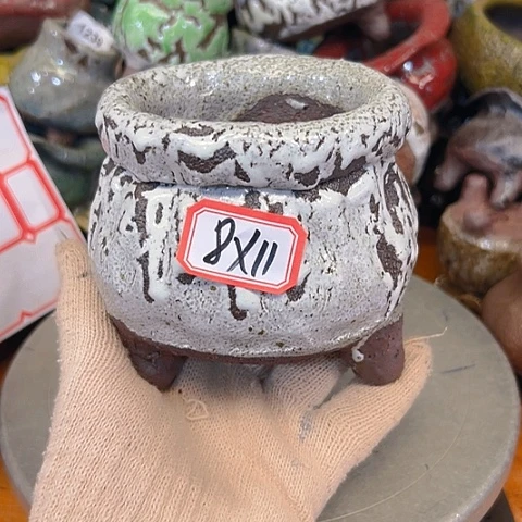 粗陶花盆手工花盆制作