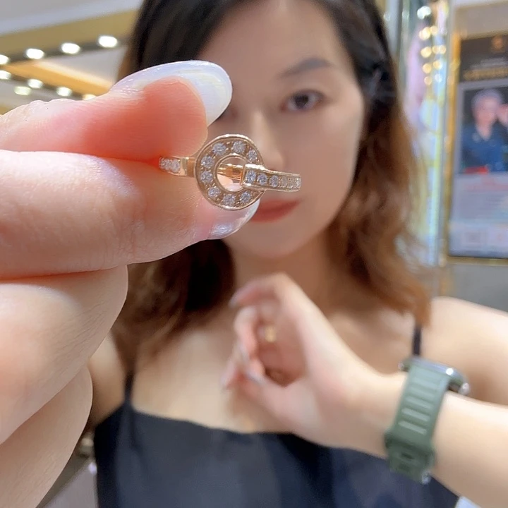 钻石银S925镶嵌戒指/指环钱币