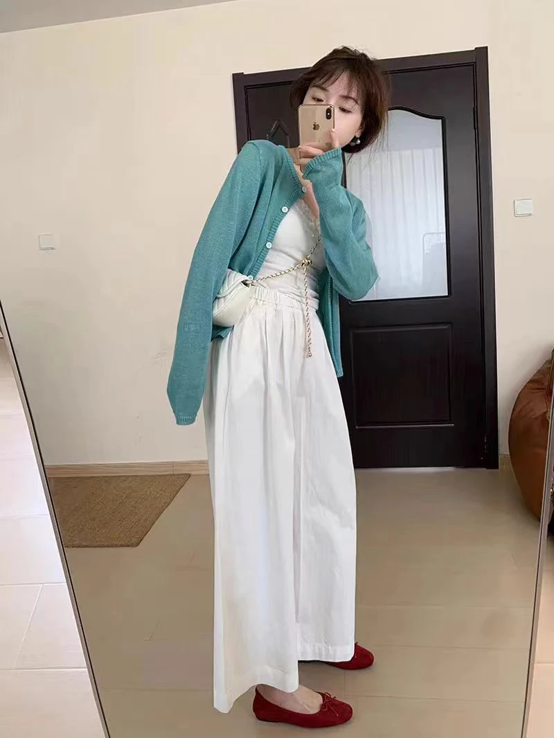 可可推荐～开开家早秋棉质阔腿奶奶裤5026