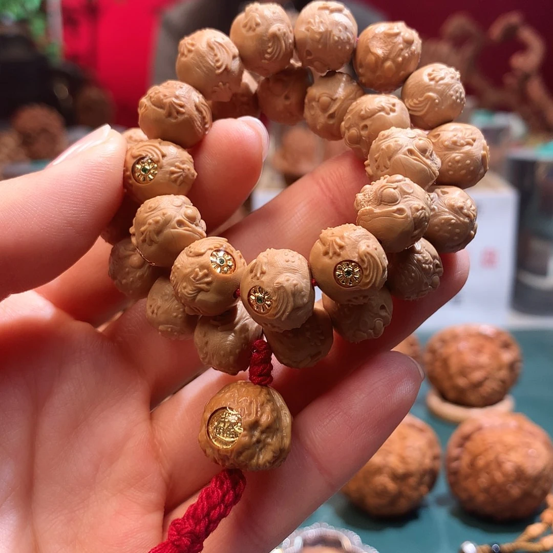 猴头核桃手串———————————-