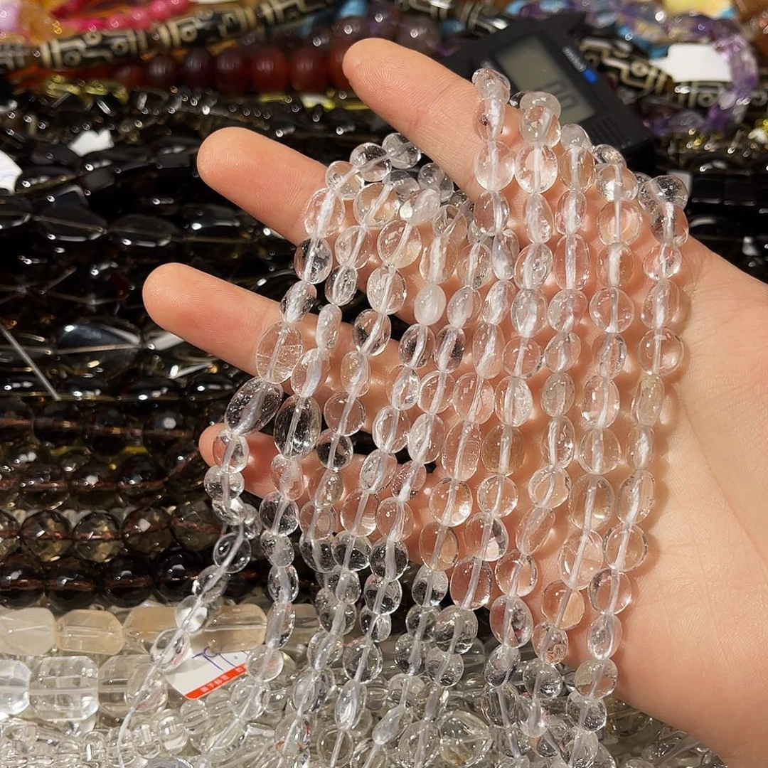 珠宝半成品银S925镶嵌发晶净体白水晶