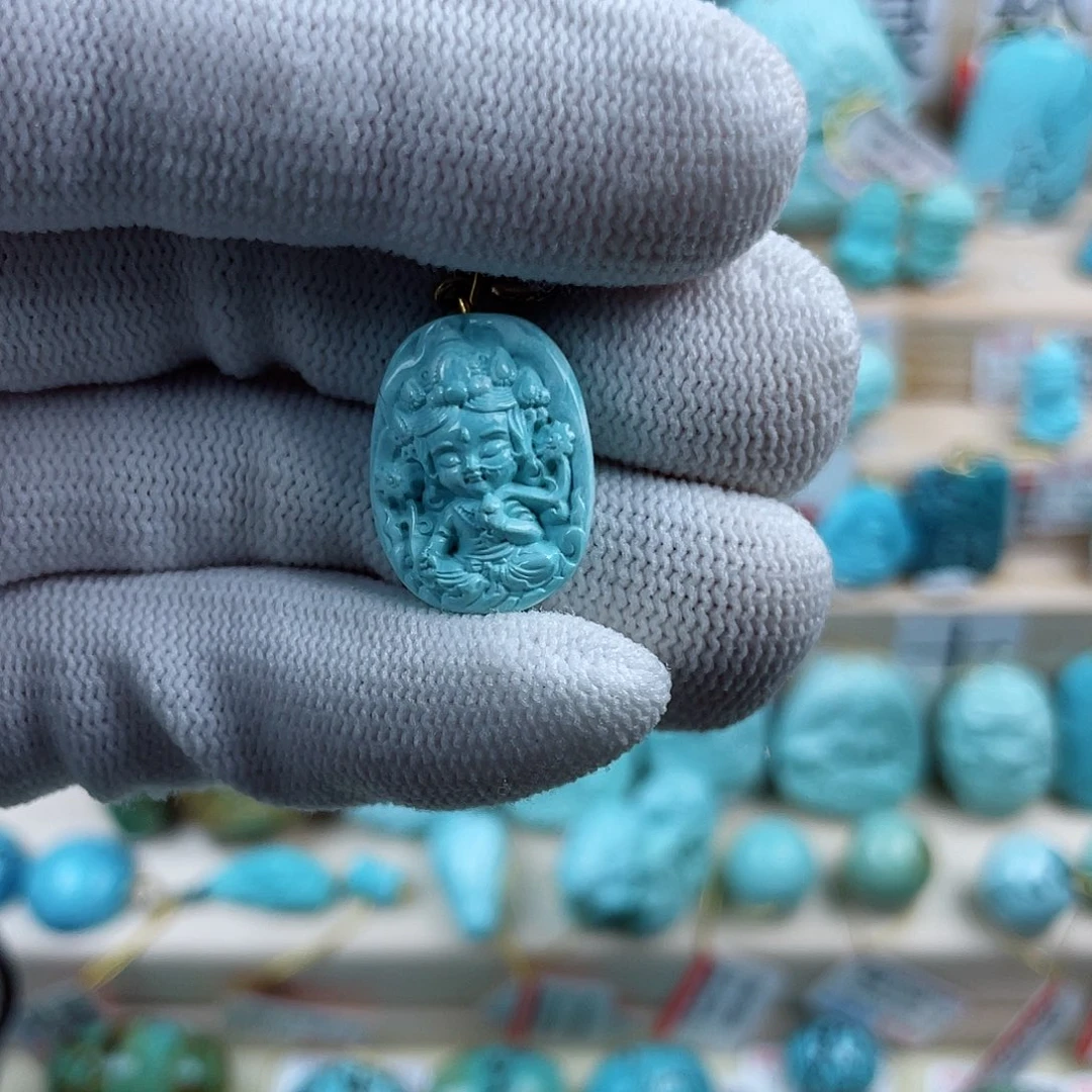 未镶嵌绿松石珠宝奇石薏*