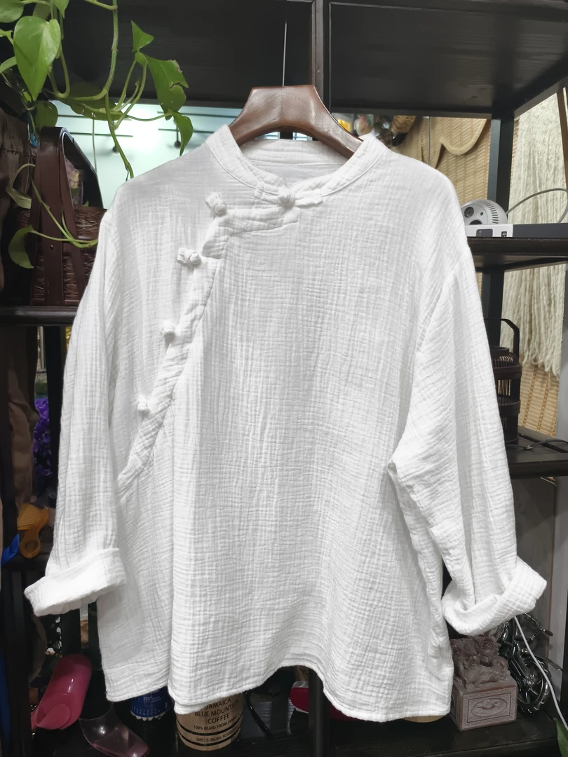 黄姐定制国风百搭打底中式偏襟上衣