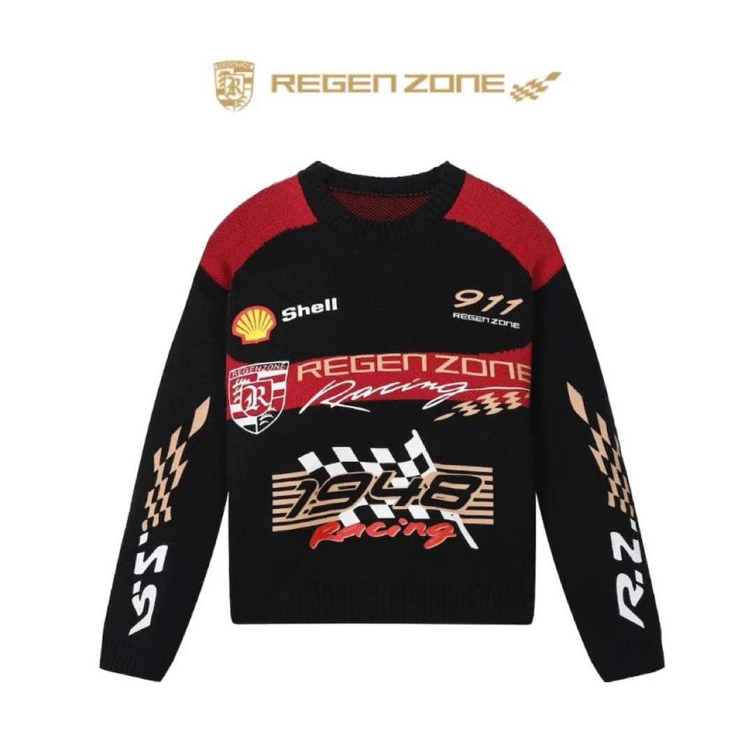 REGEN ZONE「SPUR」竞速短宽黑红衣