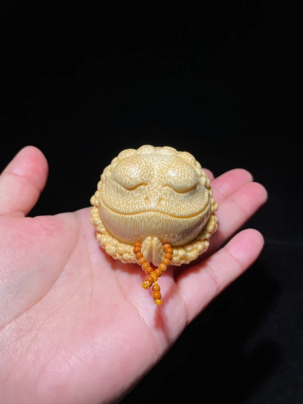 实心竹龙血金丝竹雕刻（悟道）金蟾直径5.0以上三足金蟾