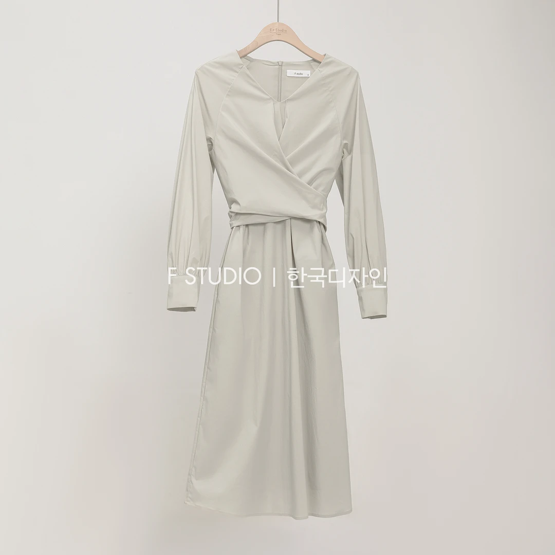 【露天电影】腰部交叉绑带连衣裙FS307L019