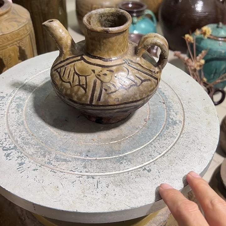 有机玻璃马口窑踏把油壶老陶