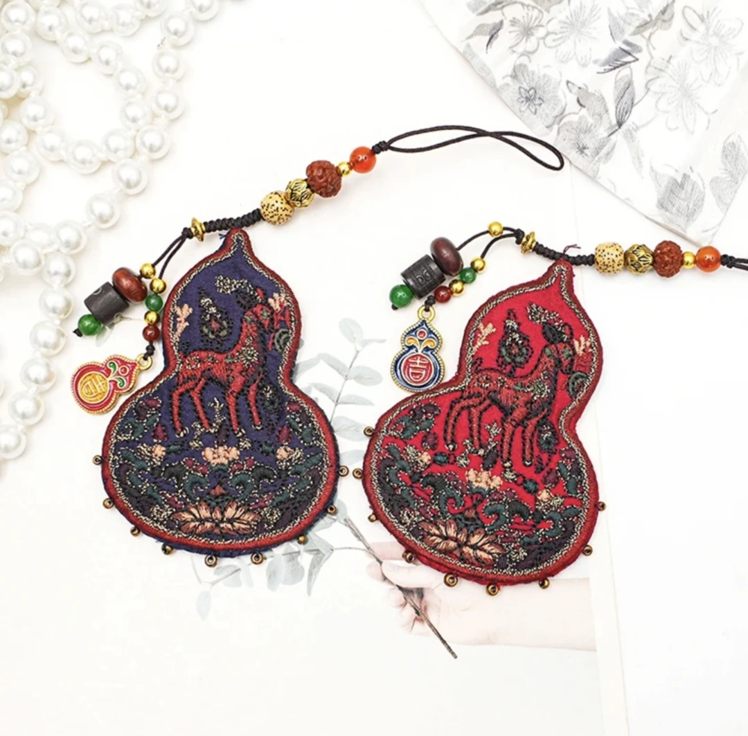 2025新款香云纱桑蚕丝手机钥匙扣挂件