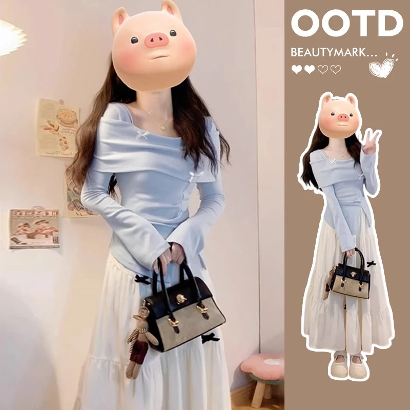 春夏穿搭法式连衣裙子女2025新款小个子气质长裙夏装搭配一整套装