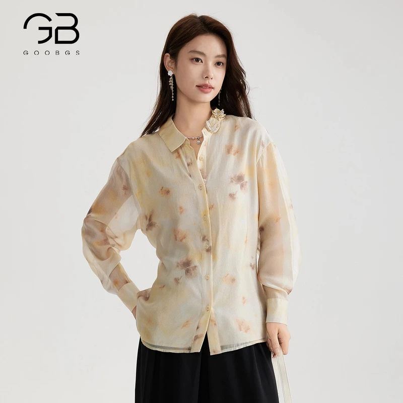 【谷邦L+】谷邦GOOBGS 印花长袖衬衫 G5111075-6