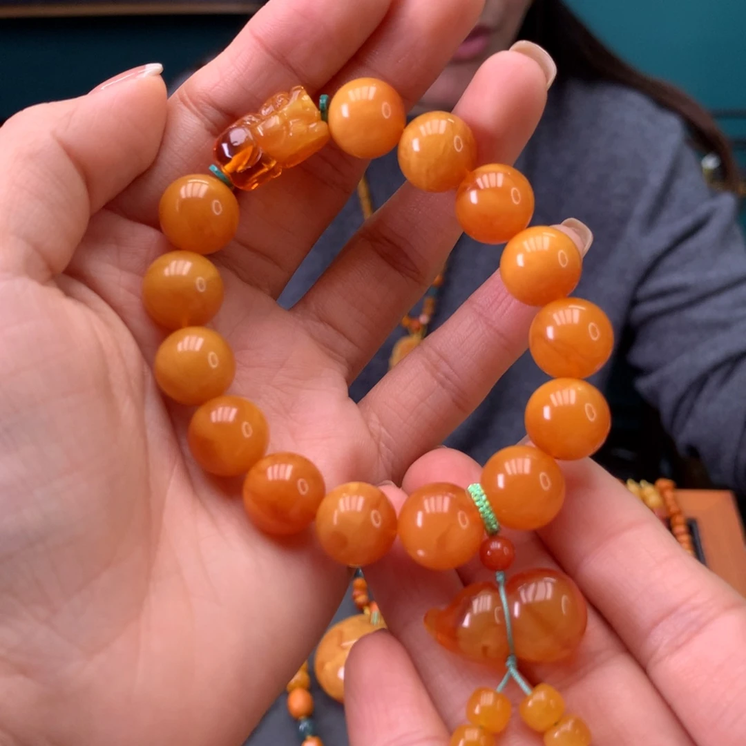 蜜蜡未镶嵌手串天然