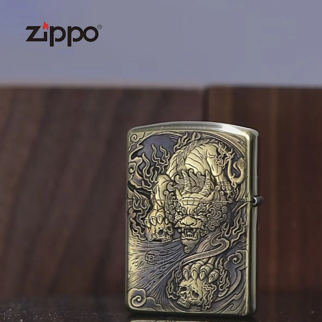 ZIPPO 打火机正品 168黄铜天禄貔貅 0613