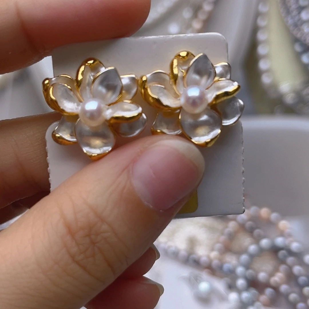 一***①吊坠耳钉未镶嵌淡水珍珠