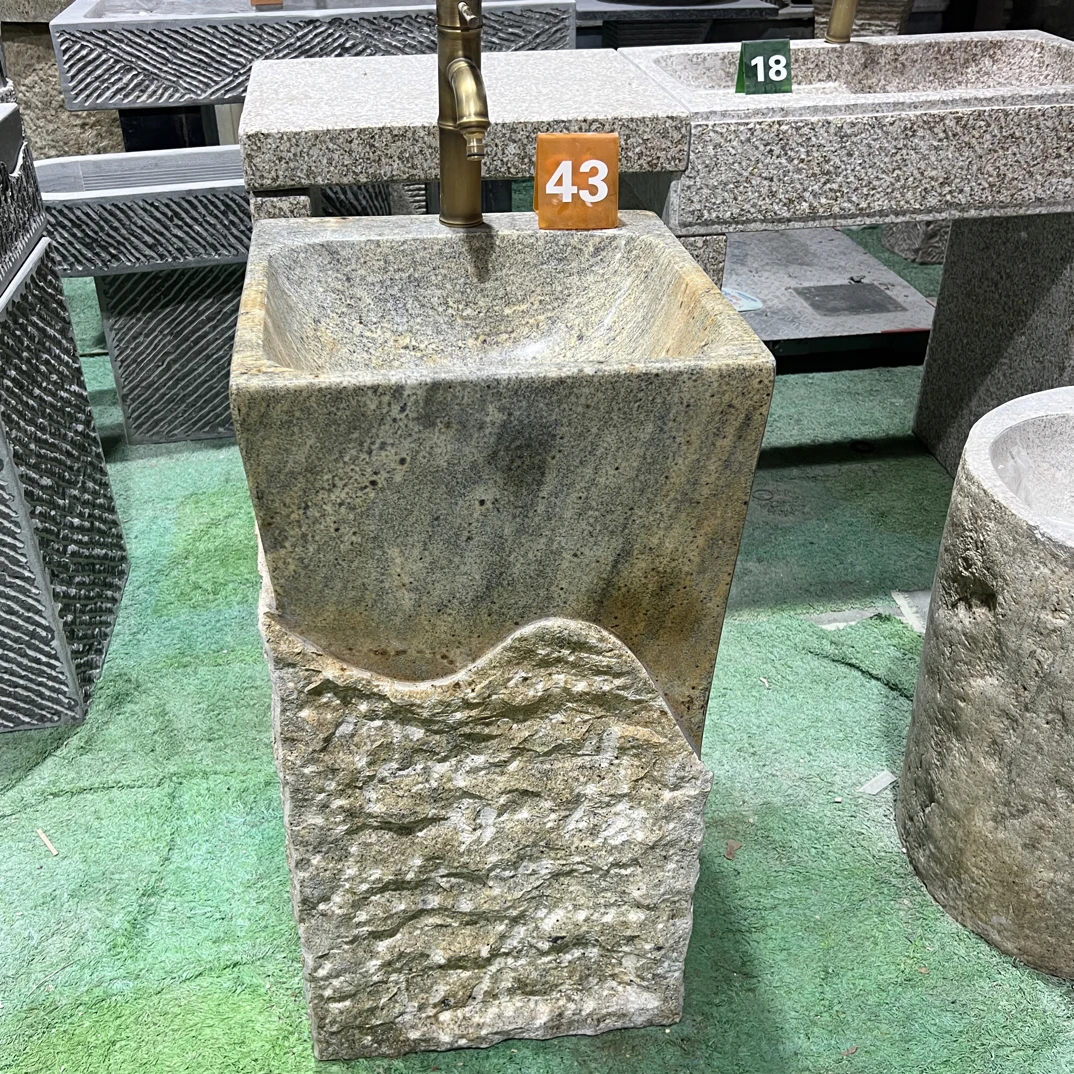 室外别墅民宿庭院花园用立柱仿石洗手池花岗岩石材