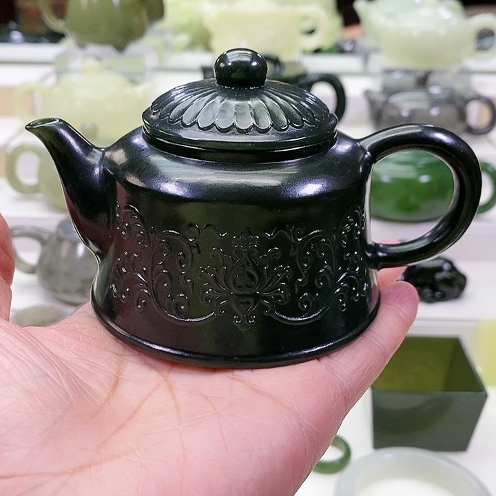 未镶嵌和田玉挂件茶壶170m l