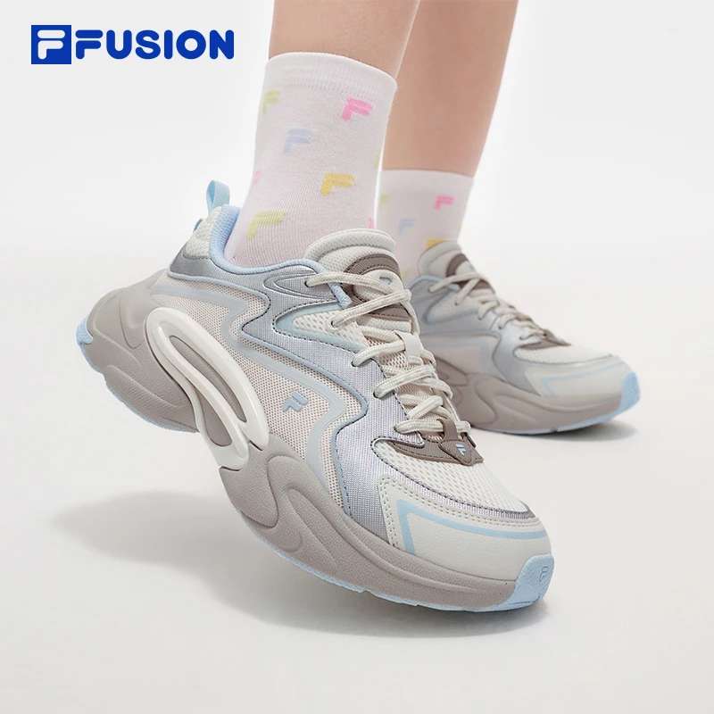 FILA FUSIONFORCE DX未来潮鞋女25夏新款引力跑步鞋T12W521101F