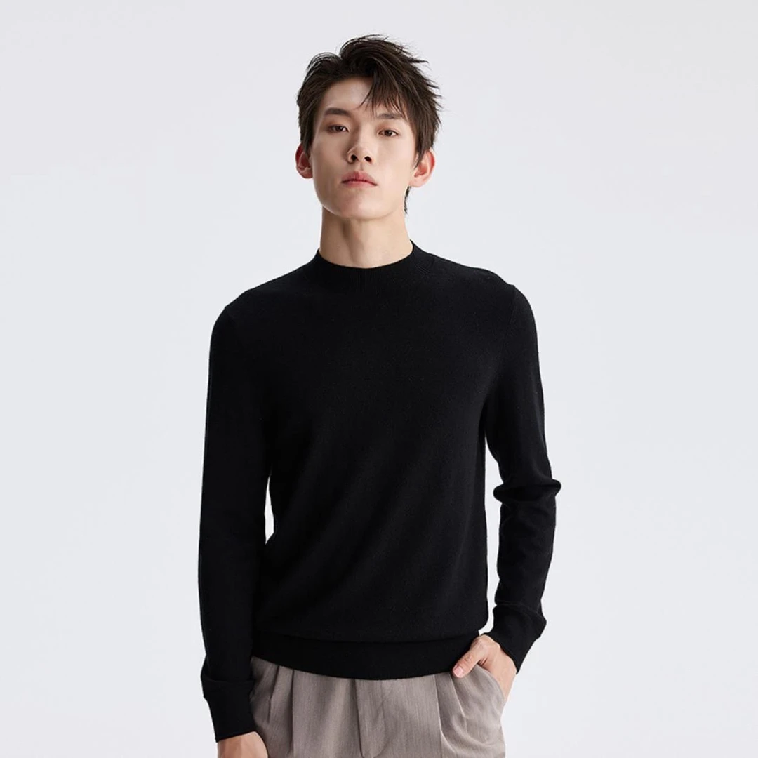 Lilanz/利郎男士品质高阶羊毛衫长袖 半高领保暖秋冬