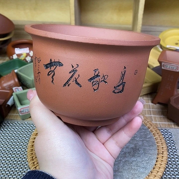 琉璃手工艺品宜兴紫砂精品花盆