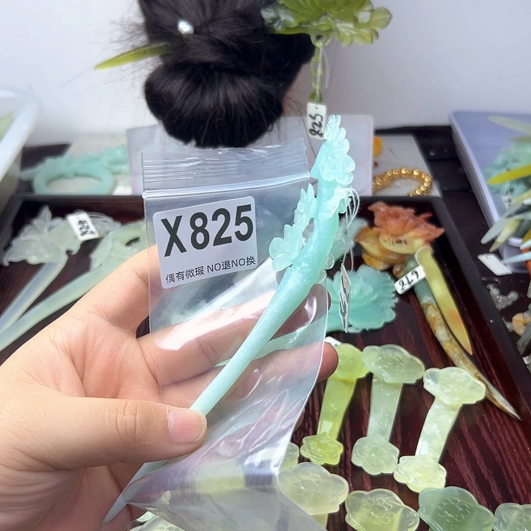 蛇纹石玉合金发饰暴***蛇