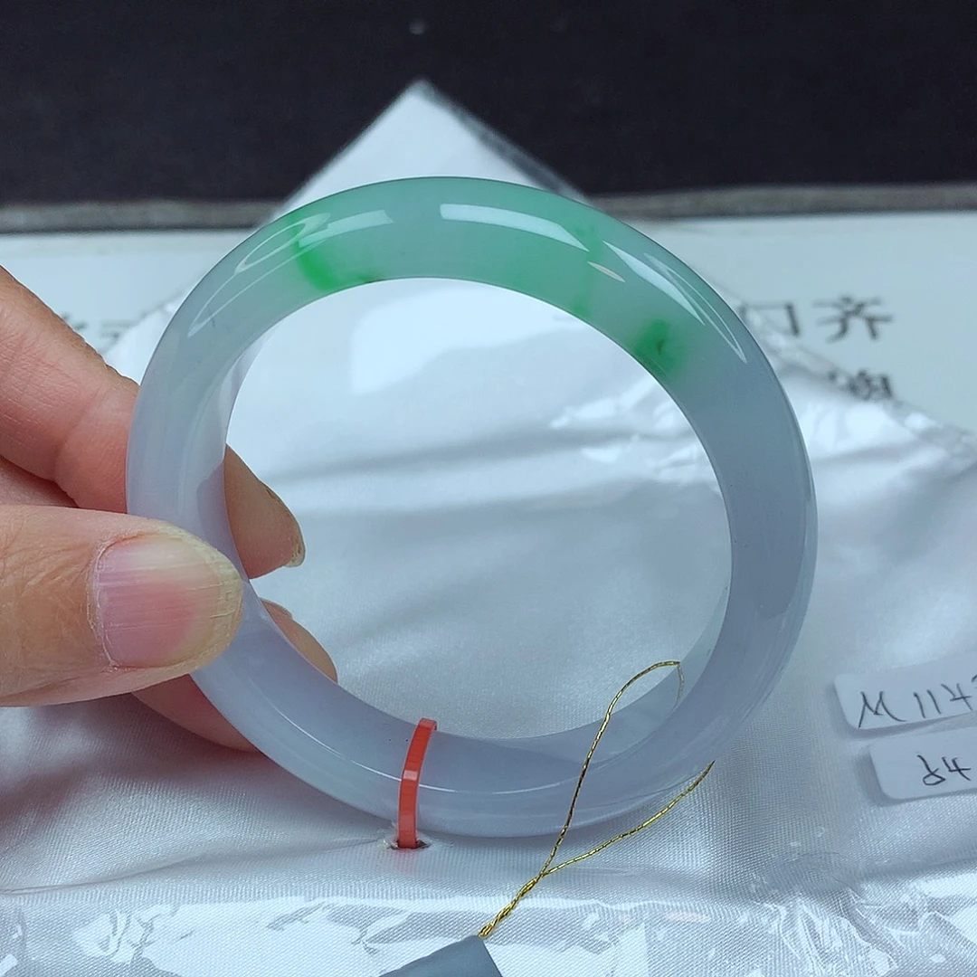 翡翠未镶嵌手镯54圈4861