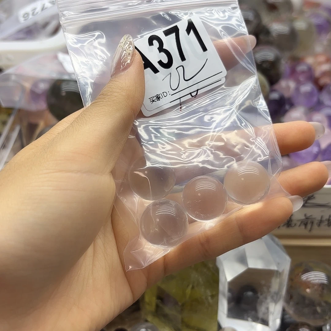 凉***薄紫晶珠宝半成品未镶嵌371