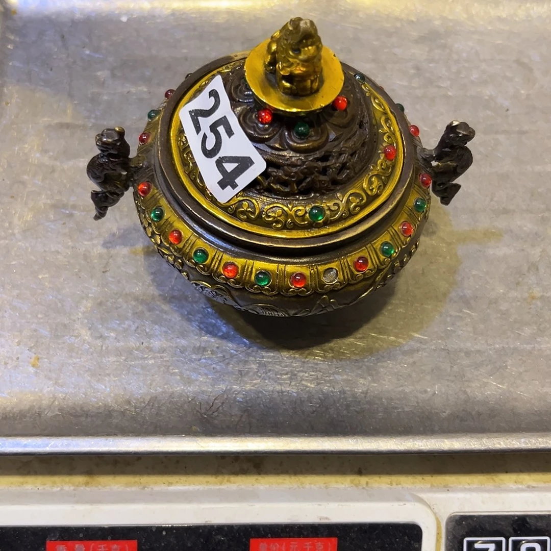 黄铜摆件，文房摆件