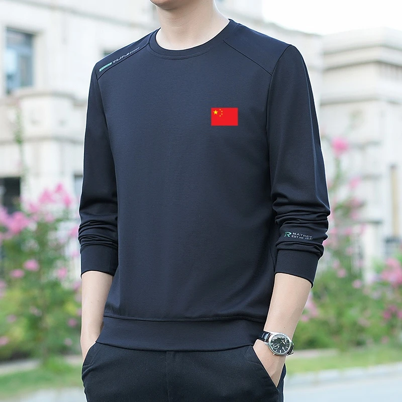 中国家队运动卫衣外套男款春秋圆领长袖T恤上衣服休闲高级感男装