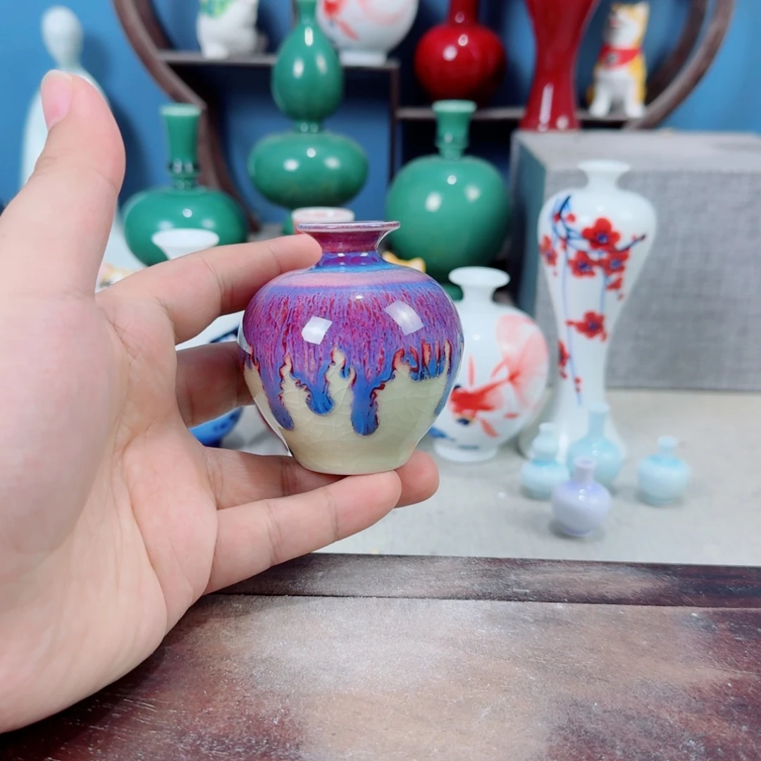 陶瓷手工小花器摆件