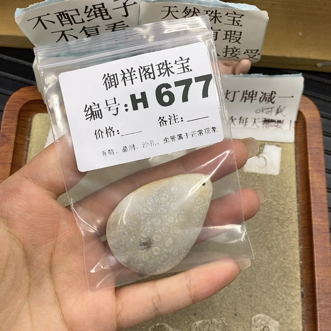 硅化珊瑚（珊瑚玉）未镶嵌颈饰狗****~