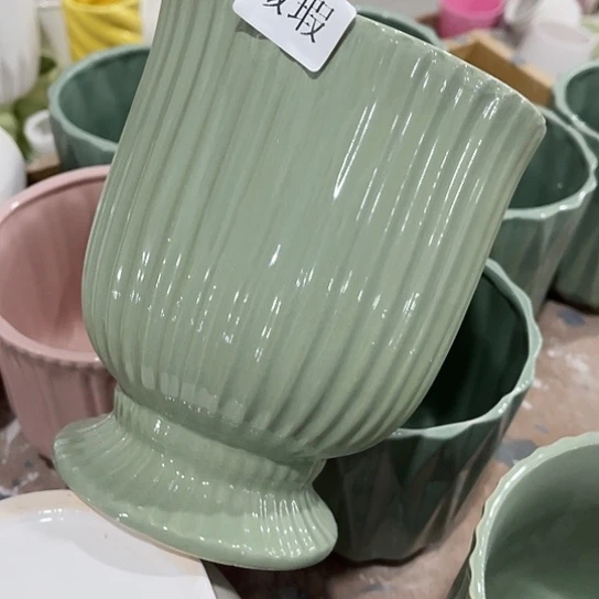 多肉绿植陶瓷花盆，有孔