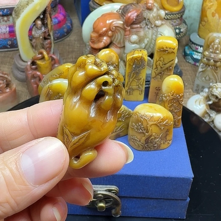 寿山石印石吊坠 收藏品