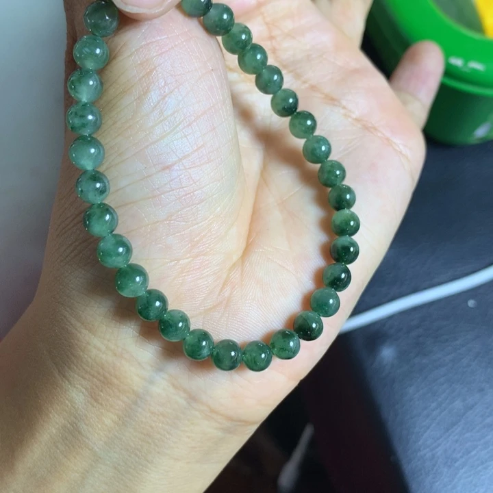 冰***夏定制翡翠未镶嵌翡翠珠串卡5.8不退不换