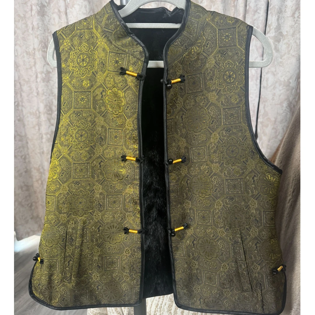 新中式冬季女士天然貂皮马甲