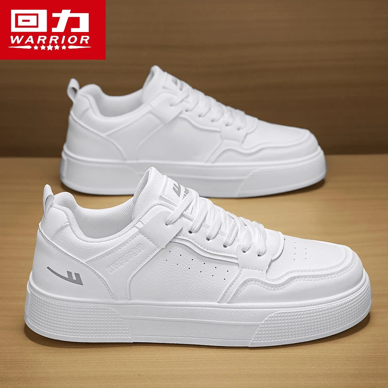 回力男鞋小白2025新款冬季运动软底休闲板鞋百搭白色皮面透气潮鞋