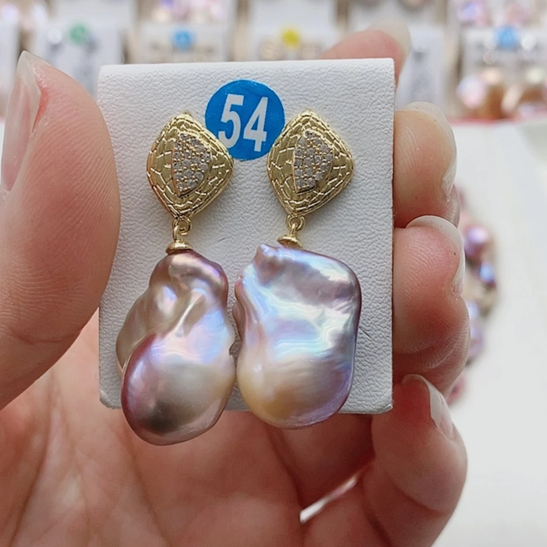 【闪购商品】淡水珍珠耳饰银S925镶嵌