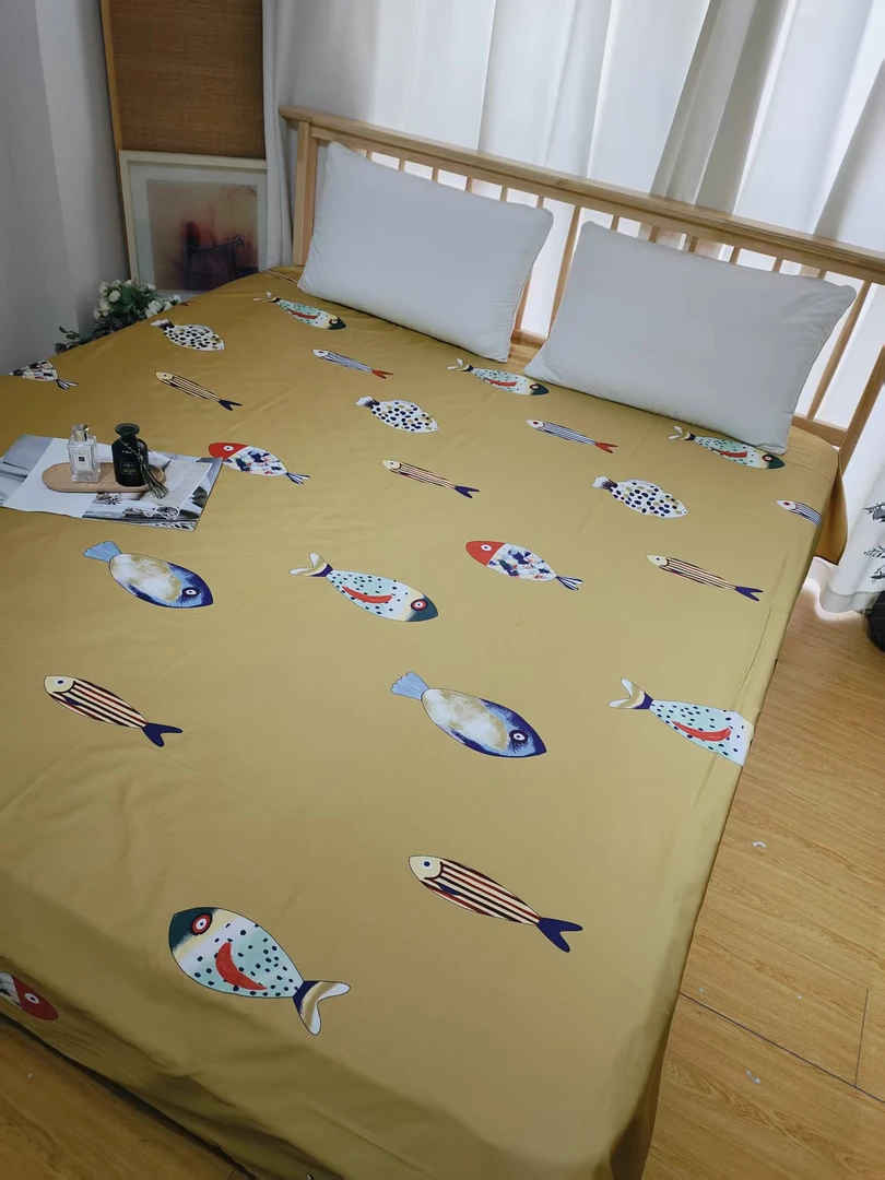 斤称处理瑕疵品长绒棉印花床单245*250微瑕～C603