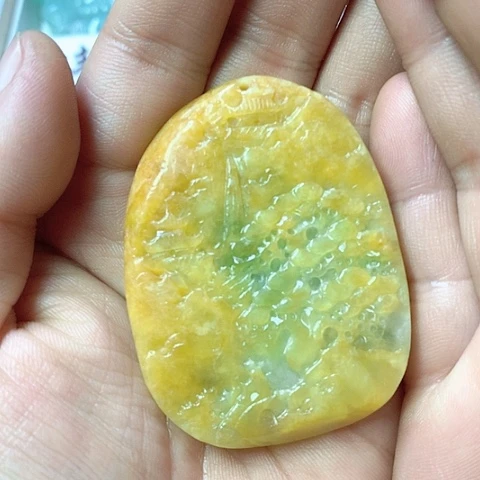 翡翠颈饰未镶嵌天然缅甸翡翠a货