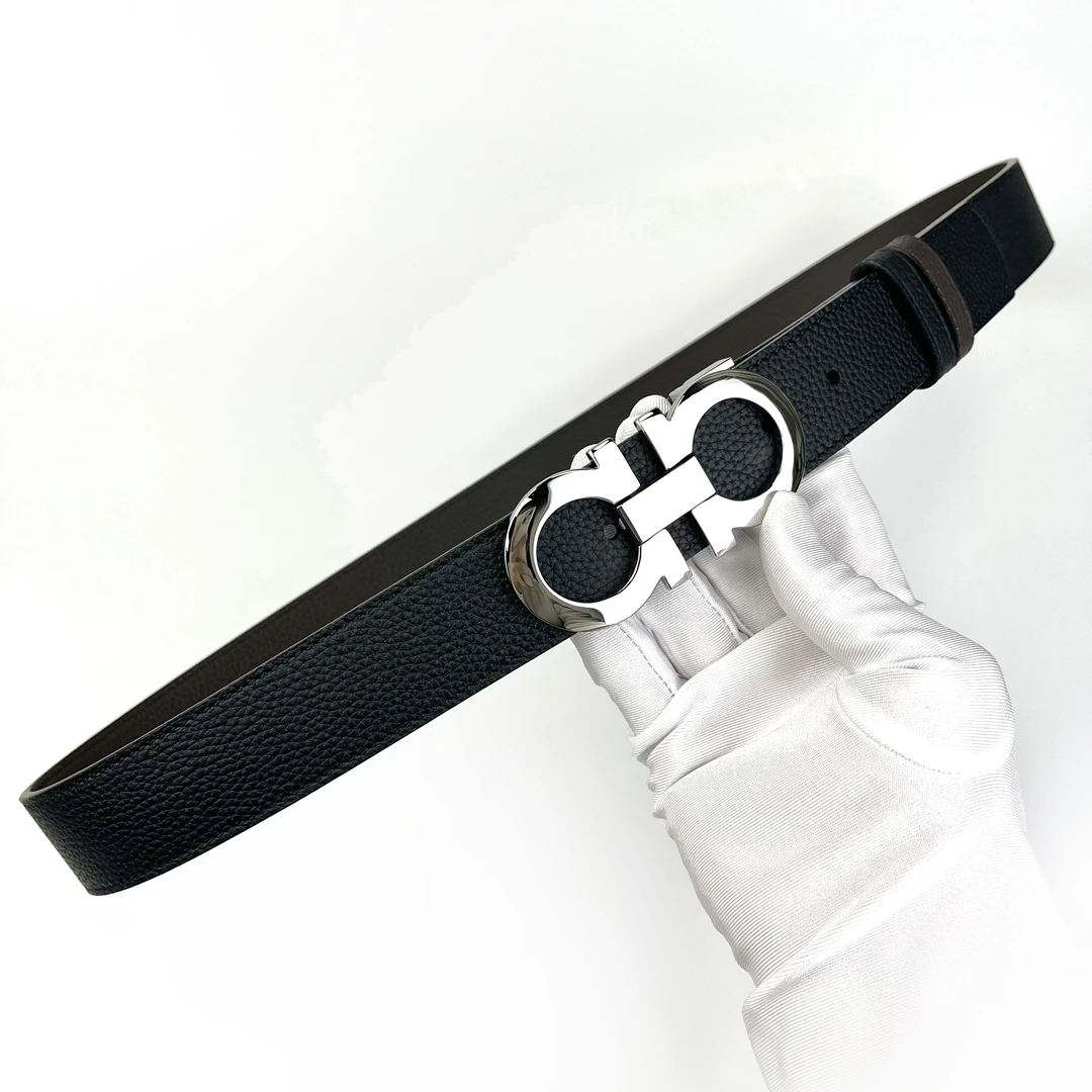 【8字夹扣】高档男士时尚轻奢百搭双面真皮头层牛皮菲家3.5腰带皮带