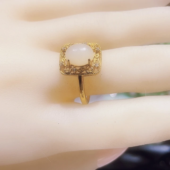 和田玉未镶嵌戒指