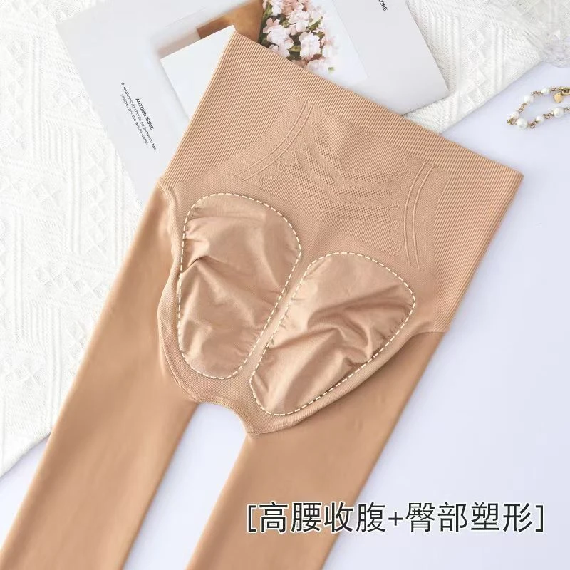 高密度收腹提臀水光袜-HY