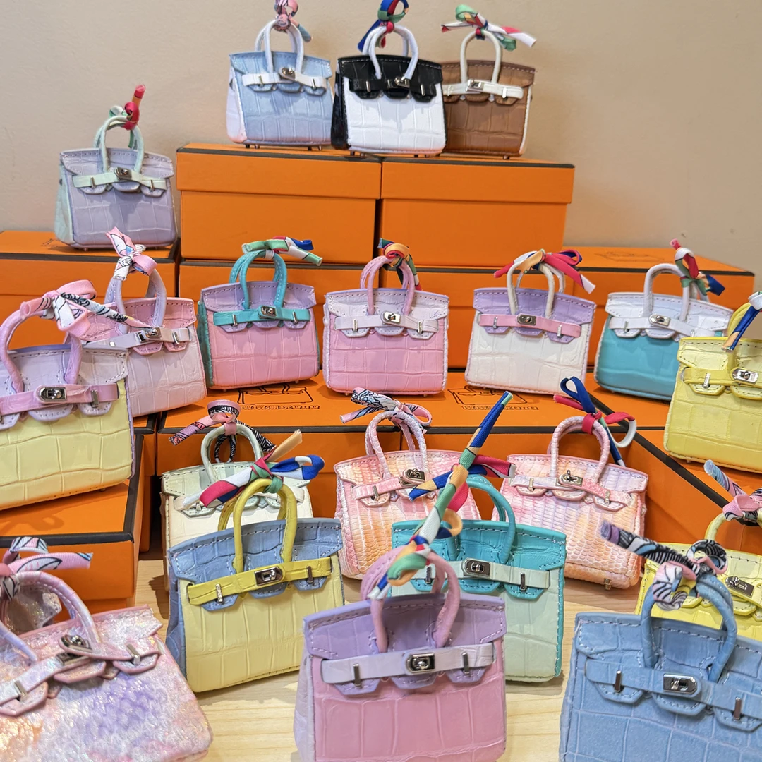 【墩墩潮玩】内缝鳄鱼皮迷你mini包包挂件摆件耳机包