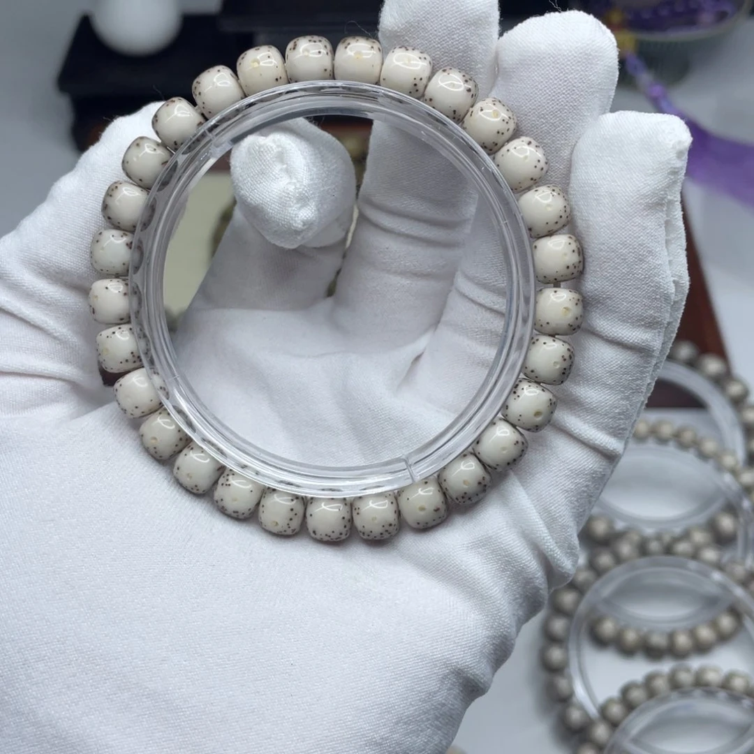 星月菩提手串8×7糯冰毕业级大留白细星B22