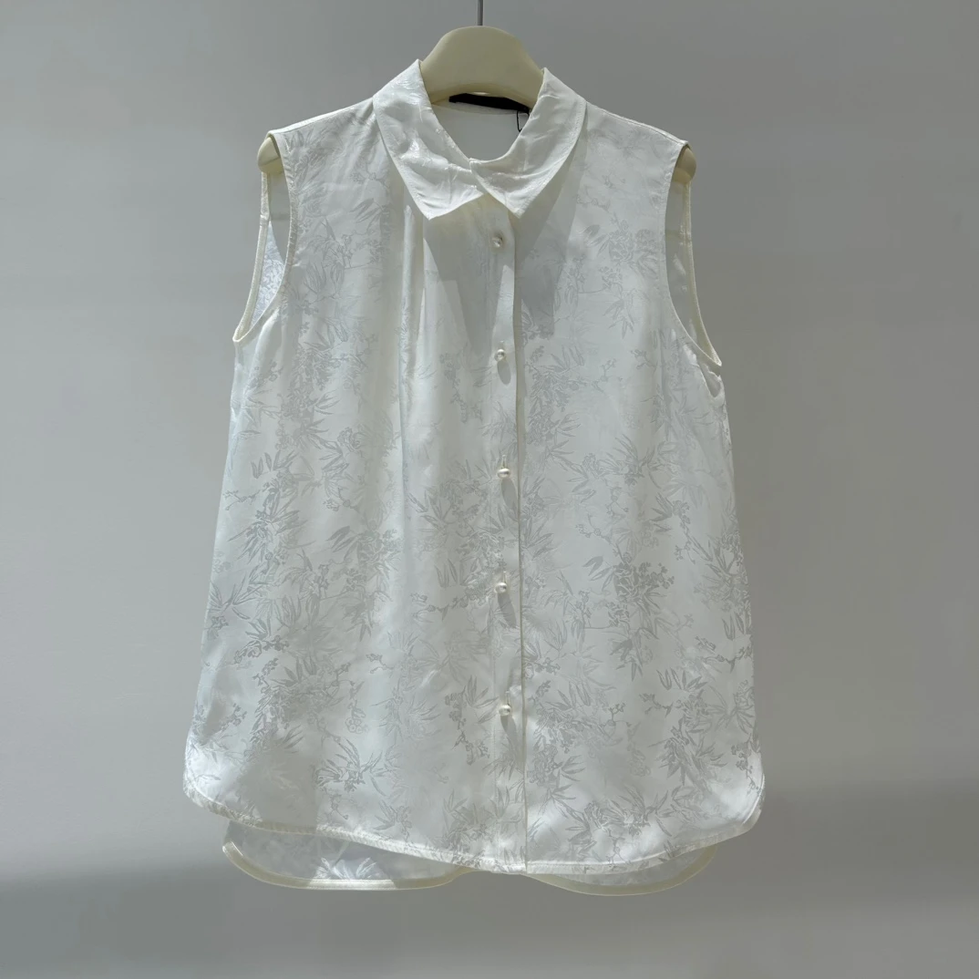 通勤风气质提花面复古新中式衬衣小众衬衫DS0072