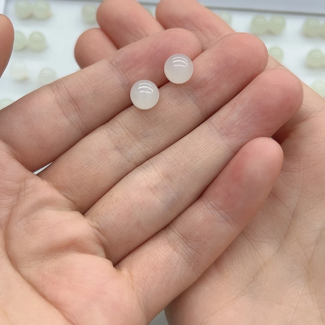 银S925镶嵌和田玉耳饰