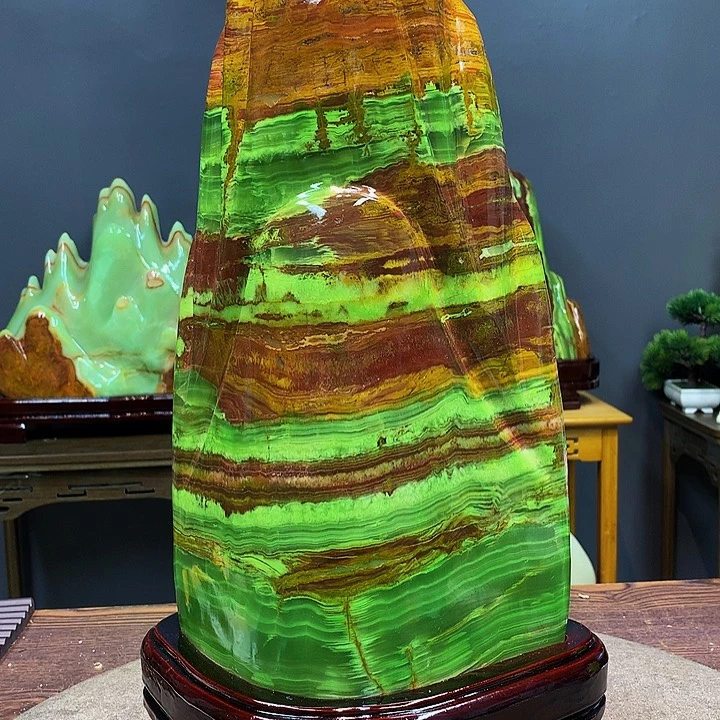 石材靠山摆件创意