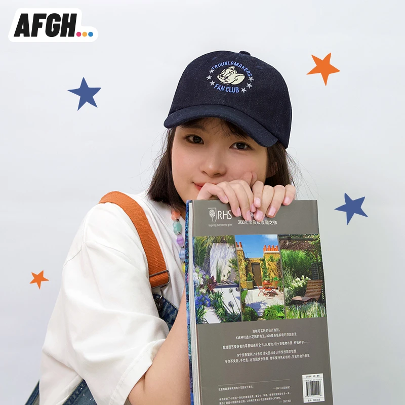 正版AFGH猫和老鼠TOM Jerry美式牛仔棒球帽鸭舌帽圆顶男女刺绣帽