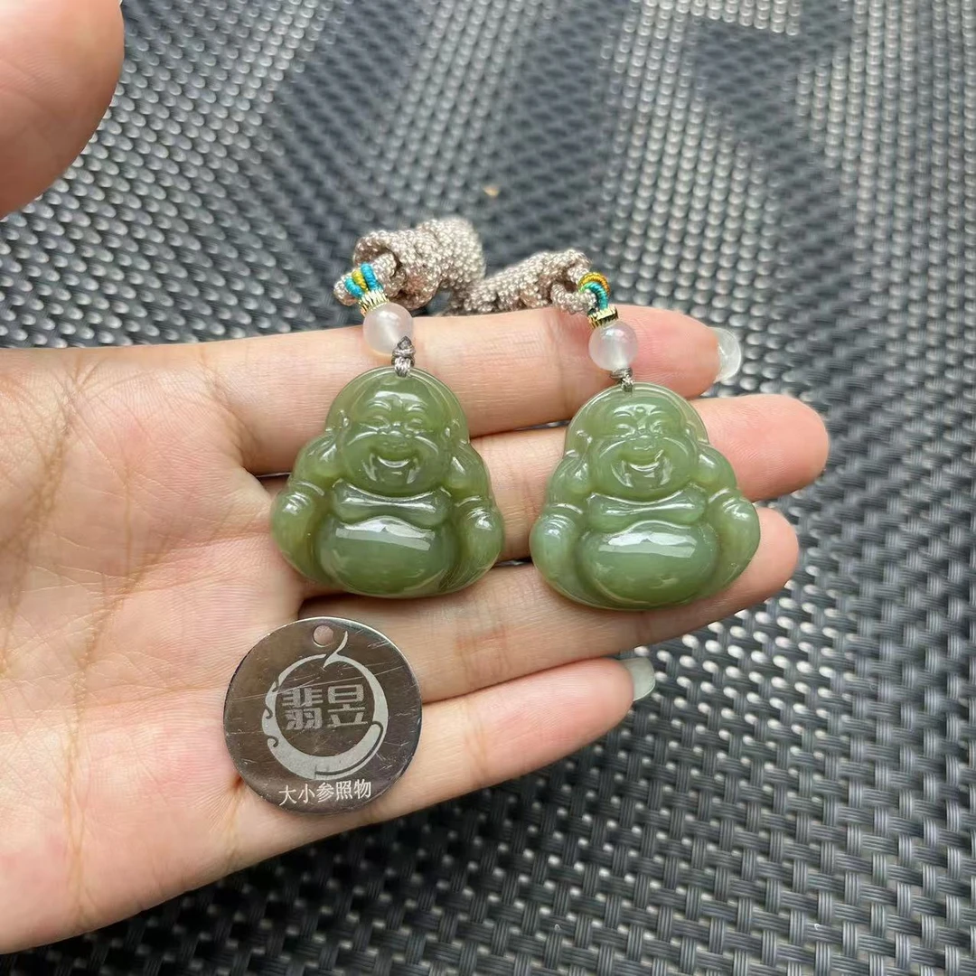 翡昱-N6-16614-和田玉佛公吊坠绑绳/约30*30*9/-多样性发其一C
