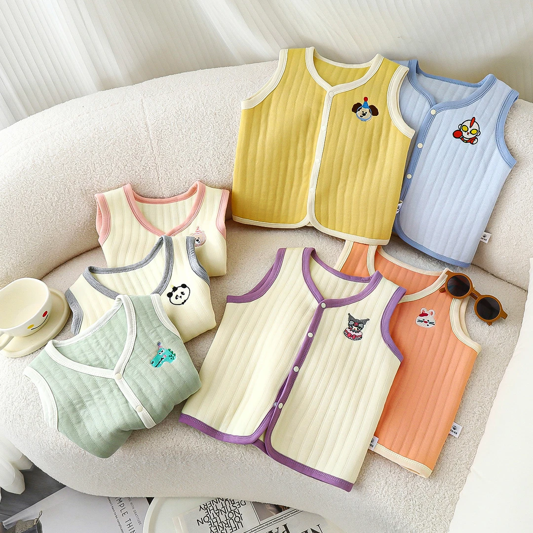 儿童秋冬新款宝宝棉马甲男童女童保暖背心中小童内穿坎肩童装棉质